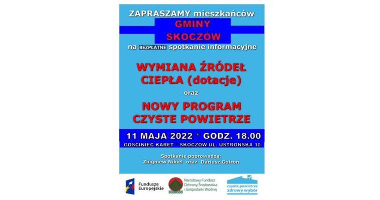 Ważne spotkanie informacyjne (11.05) &#8211; Gmina Skoczów