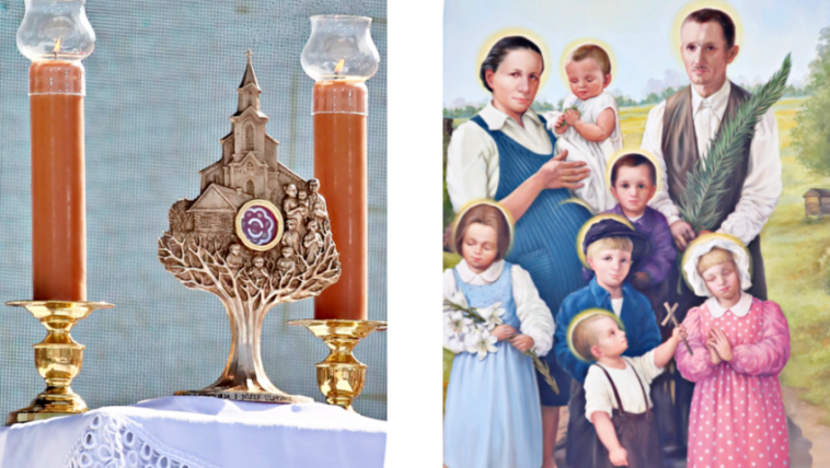 Relikwie błogosławionej Rodziny Ulmów w Cieszynie